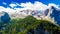 View of the massif of the Marmolada, Italy