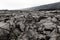 View of massive lava flow in Volcano National Park, on Hawaii`s Big Island