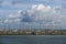 View of the masts of a marina in Denmark