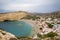 View on Matala, Crete, Greece, with beach and sea