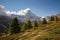 View of the Matterhorn, the most famous mountain of Switzerland