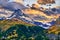 View of Matterhorn mountain from a panoramic trail near Zermatt, Switzerland