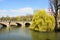 View of Maxbrucke bridge across Pegnitz river in Nuremberg