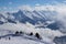 view of Mayrhofen ski resort, Austrian Alps