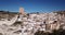 view of medieval city on rock - Alcala del Jucar, Spain