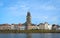 View of the medieval Dutch city Deventer with the Great Church