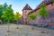 View of the medieval fortification of the german city Nurnberg