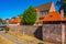 View of the medieval fortification of the german city Nurnberg