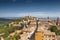 View of the medieval Italian town of Montalcino