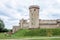 View of the medieval Warwick Castle tower and gatehouse. Warwick