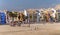 View of the Mediterranean beach of Villajoyosa and traditional houses.