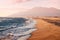 view of the Mediterranean coast near Patara beach in Turkey. High mesmerizing mountains in the background. Hidden natural