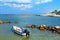 View of the Mediterranean Sea and the coastline