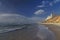 View of Mediterranean Sea coastline, Netanya, Israel