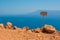 View of Mediterranean sea from island of Crete