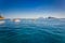 View on Mediterranean sea and islands from Panarea island