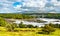 View of the Menai Suspension Bridge across the Menai Strait in Great Britain