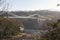 View of the Menai Suspension Bridge from Church Island, Isle of Anglesey, Wales