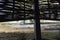 View of the Menai Suspension Bridge from a viewing-point along the banks of the Menai Strait