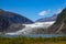 A view of Mendenhall Glacier in the Tongass National Forrest in Juneau, Alaska