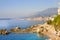 View of Menton from a beach in Ventimiglia