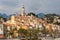 View of Menton city, French Riviera, France