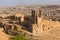 View from Merenides tombs to old city walls, Bab Guissa gate and Fez cityscape, Morocco