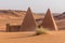 View of Meroe pyramids, Sud