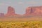 View on Merrick Butte, East and West Mitten Butte from road.