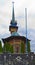 View of the Merry Cemetery and church in Sapanta, Maramures Romania