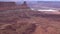 View from Mesa Arch in Canyonlands National Park near Moab, Utah, USA