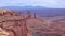View from Mesa Arch in Canyonlands National Park near Moab, Utah, USA