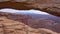 View from Mesa Arch in Canyonlands National Park near Moab, Utah, USA