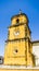 View of Mexican-style baroque facade of the Iglesia de la Recoleccion church built in 1786, in this historic northwest city, Leon,