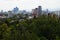 View of Mexico City from Bosque de Chapultepec park