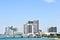 view of miami skyline, photo as a background