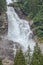 View of the middle section of the Krimml Waterfalls