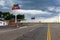 View of the Midpoint Cafe along the historic us route 66 in in the city of Adrian