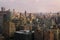 View of midtown of Manhattan on sunset. Panorama of skyscrapers of New York City, Manhattan.