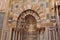 View of the mihrab  decorated with lanterns and colorful marble in sultan Hassan mosque