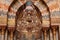 View of the mihrab  decorated with lanterns and colorful marble in sultan Hassan mosque