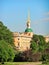 View of Mikhailovsky Palace (Engineer Castle) from the field of Mars in Saint-Petersburg, Russia