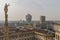 View of Milan from the roof of the Milan Duomo Cathedral