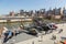 View of military airplanes on the deck of the USS Intrepid Sea, Air Space Museum.