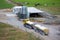 View of a milk tanker collecting the day`s milk from the dairy shed