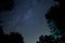 View of the Milky Way band in seven points central Pennsylvania