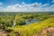 View of the Mill River from East Rock in New Haven, Connecticut