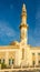 View at the Minaret of Warrior Mosque in the streets of Dubai