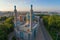 View of the minarets and the dome of the Cathedral Mosque