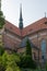 View on minor basilica in Grybow, Beskid Sadecki, Poland